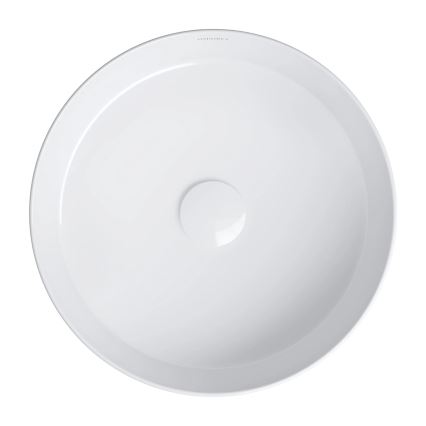 OMNIRES TULSA355BP - Επιτραπέζιος νιπτήρας TULSA Ø 36 εκ., κεραμικός, σε γυαλιστερό λευκό