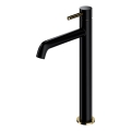 OMNIRES Y1212BLGL - Μπαταρία νιπτήρος Y 30,8 cm semi-ματ μαύρο/γυαλιστερό χρυσαφί