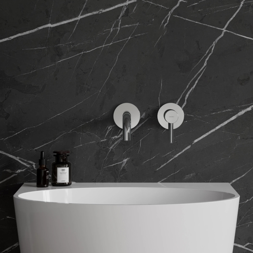 OMNIRES Y1215HCR - Μπαταρία νιπτήρα για εντοιχισμένη εγκατάσταση Y σε γυαλιστερό χρώμιο