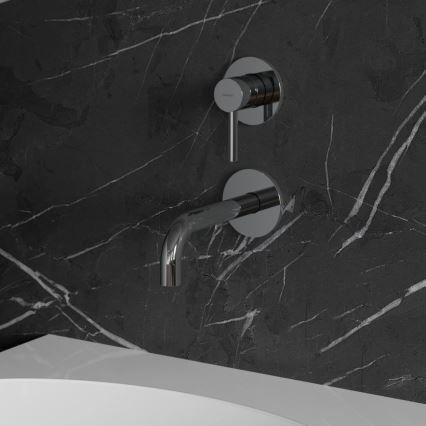 OMNIRES Y1215NCR - Μπαταρία νιπτήρα για εντοιχισμένη εγκατάσταση Y σε γυαλιστερό χρώμιο