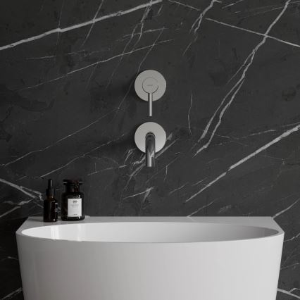 OMNIRES Y1215NCR - Μπαταρία νιπτήρα για εντοιχισμένη εγκατάσταση Y σε γυαλιστερό χρώμιο