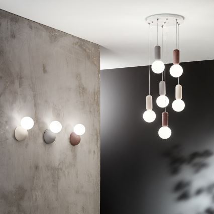 Ondaluce - Φωτιστικό τοίχου ROCK 1xG9/7W/230V μπετόν/λευκό