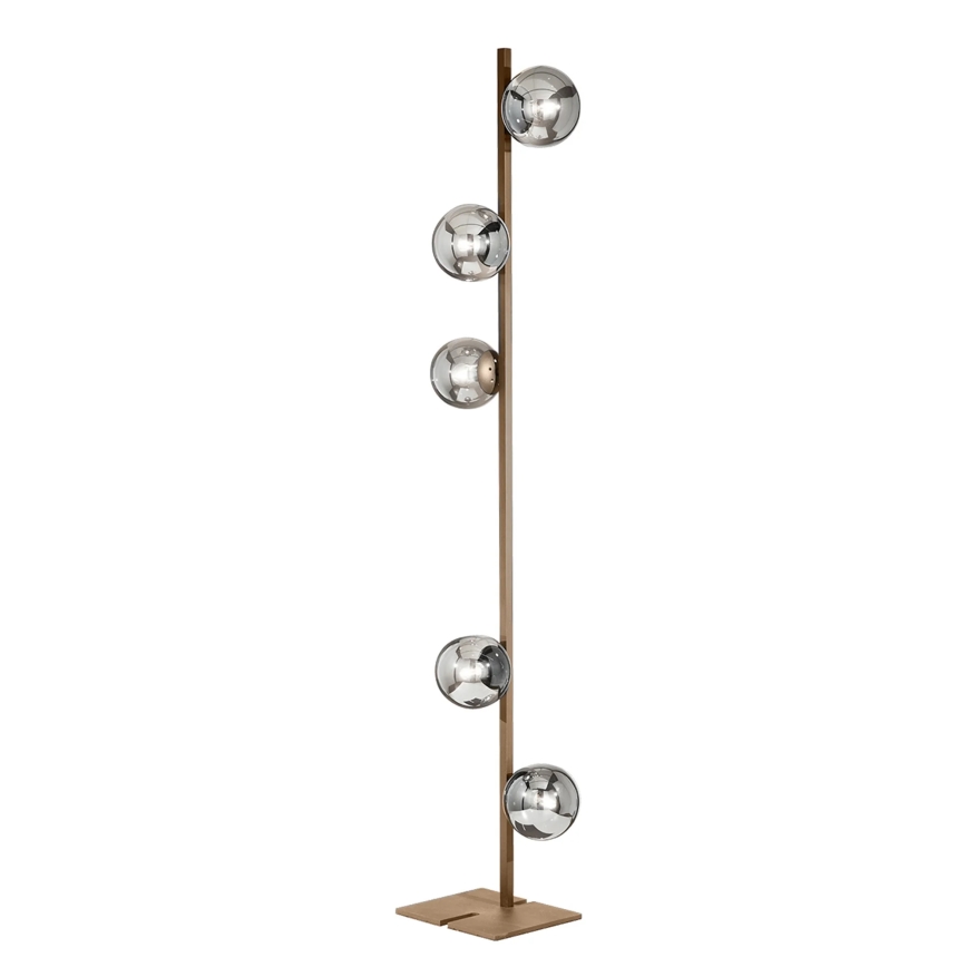 Ondaluce - Φωτιστικό δαπέδου MONILE 5xE14/10W/230V 170 cm χρυσό/λευκό