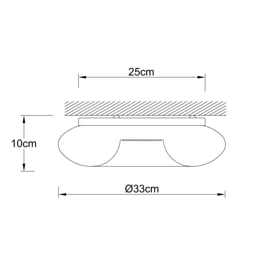 Ondaluce - Φωτιστικό οροφής DODI 2xE27/15W/230V, Ø 33 cm, λευκό