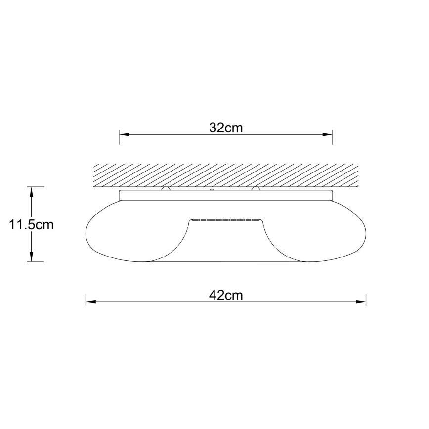 Ondaluce - Φωτιστικό οροφής DODI 3xE27/15W/230V Ø 42 cm λευκό