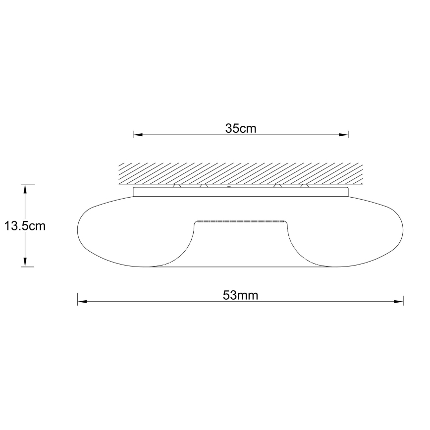 Ondaluce - Φωτιστικό οροφής DODI, 4xE27/15W/230V, διάμετρος 53 cm, λευκό