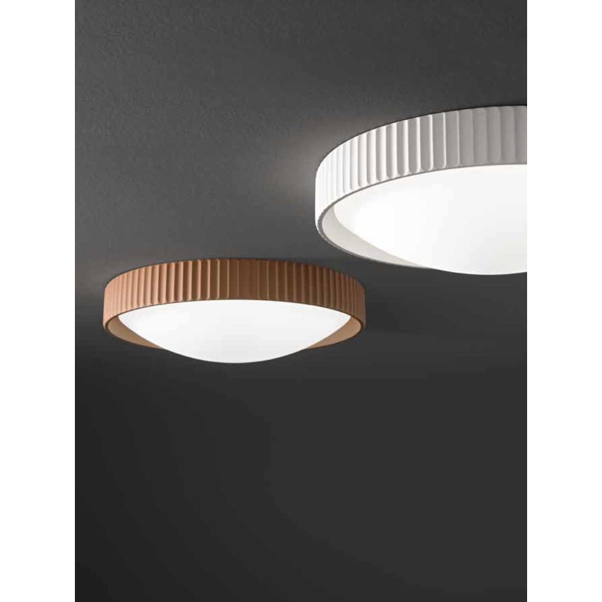 Ondaluce - Φωτιστικό οροφής LED CONCRETE, 20W/230V, διάμετρος 41 cm, επιφάνεια σκυροδέματος σε καφέ απόχρωση