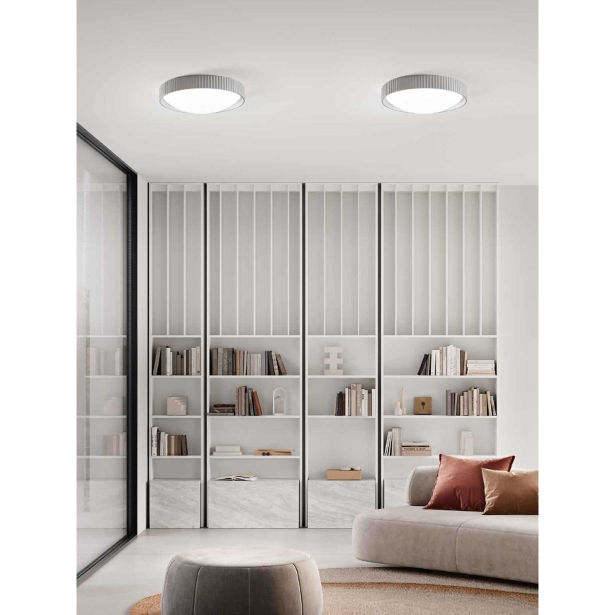 Ondaluce - Φωτιστικό οροφής LED CONCRETE LED/20W/230V διάμ. 41 cm μπετόν/γκρι