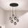 Ondaluce - Φωτιστικό οροφής με καλώδιο JEWEL 8xE14/10W/230V διάμ. 70 cm μαύρο/καπνιστό μαύρο