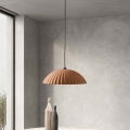 Ondaluce - Κρεμαστό φωτιστικό RUSTIC με καλώδιο, 1xE27/15W/230V, Ø 50 cm, μπετόν/καφέ