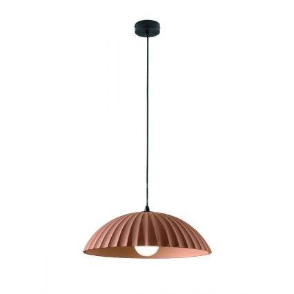 Ondaluce - Κρεμαστό φωτιστικό RUSTIC με καλώδιο, 1xE27/15W/230V, Ø 50 cm, μπετόν/καφέ