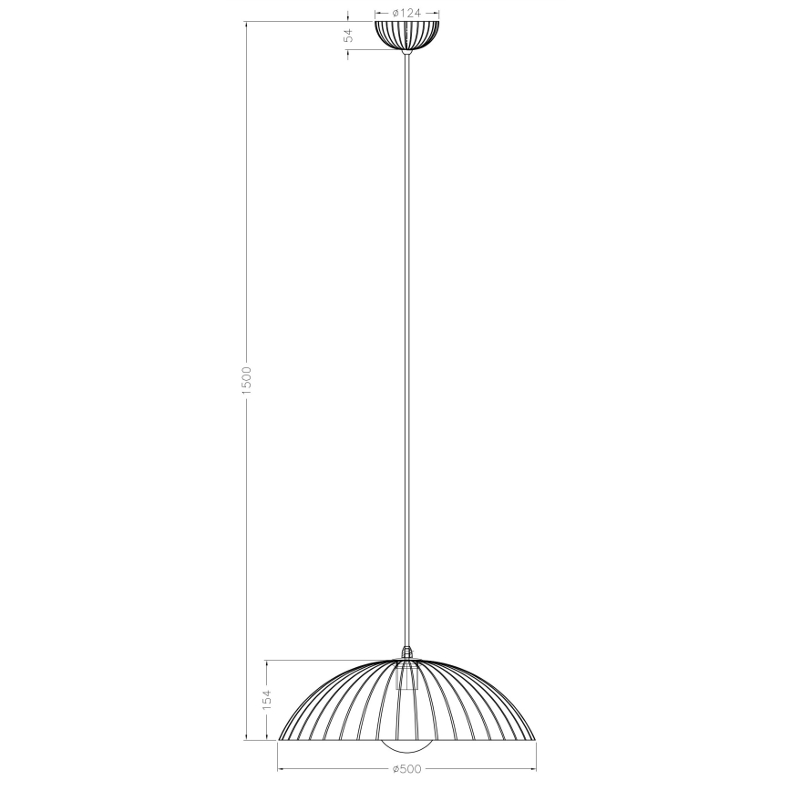 Ondaluce - Κρεμαστό φωτιστικό RUSTIC με καλώδιο, 1xE27/15W/230V, Ø 50 cm, μπετόν/καφέ