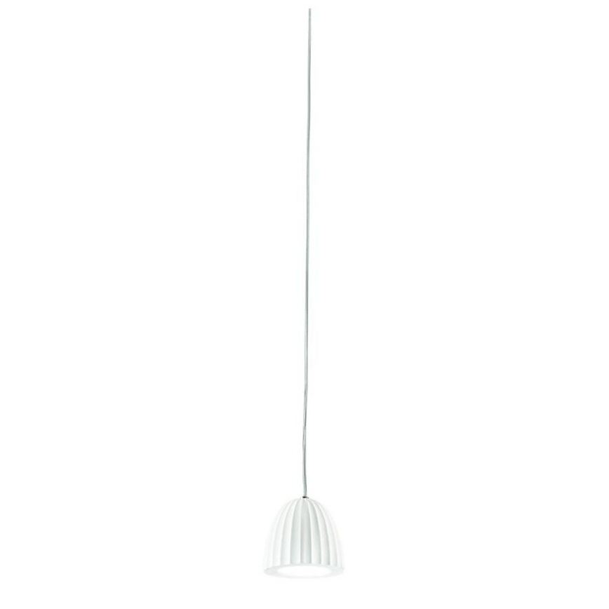 Ondaluce - Κρεμαστό φωτιστικό με καλώδιο CONCRETE 1xGU10/7,5W/230V Ø 10,5 cm σκυρόδεμα/λευκό