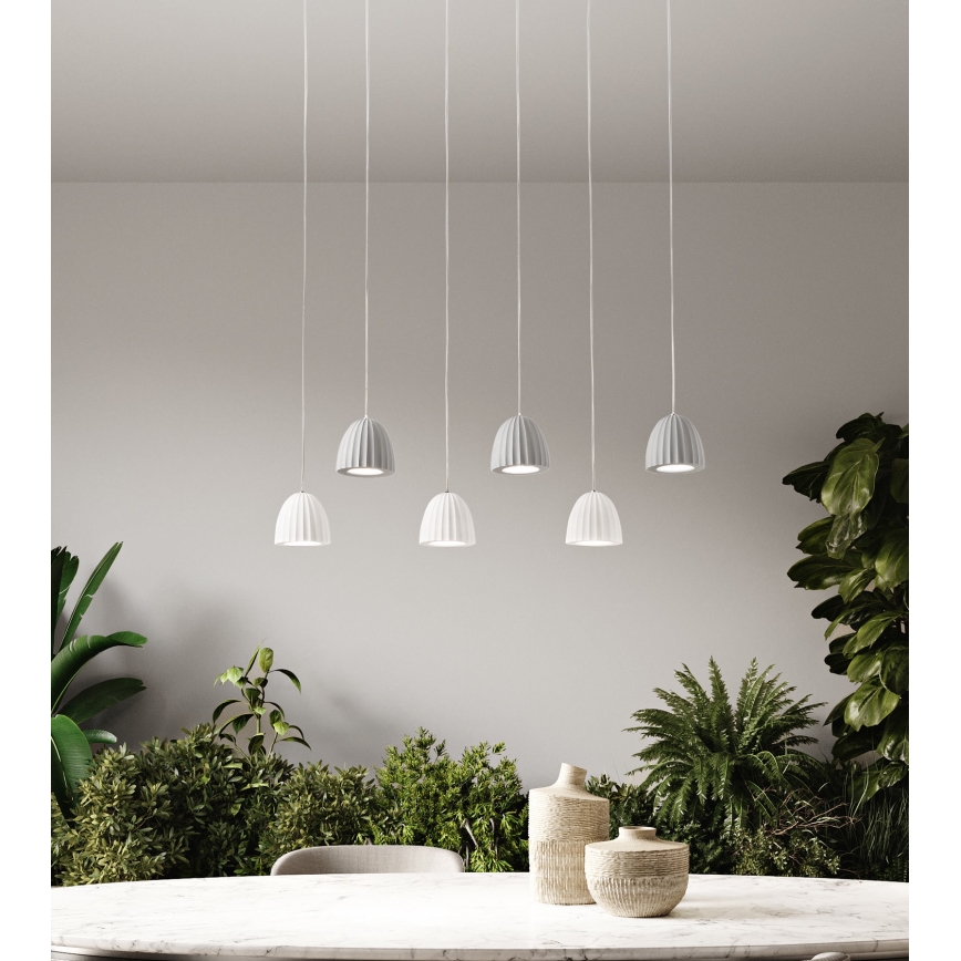 Ondaluce - Κρεμαστό φωτιστικό με καλώδιο CONCRETE 1xGU10/7,5W/230V διάμ. 10,5 cm μπετόν/γκρι