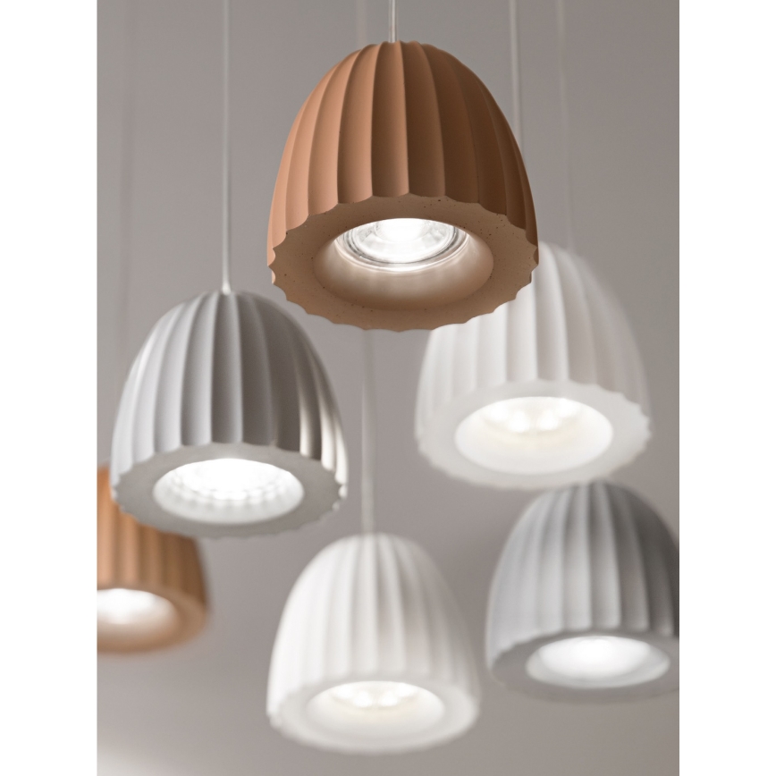 Ondaluce - Κρεμαστό φωτιστικό με καλώδιο CONCRETE 1xGU10/7,5W/230V διάμ. 10,5 cm μπετόν/γκρι