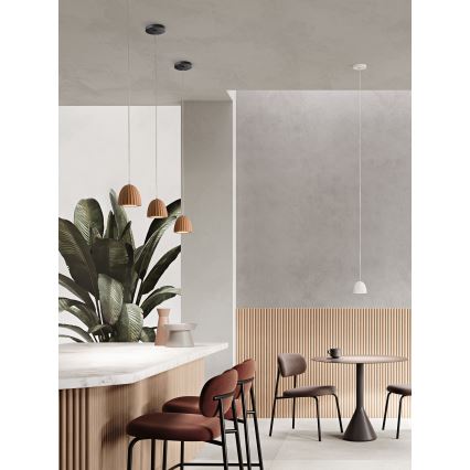 Ondaluce - Κρεμαστό φωτιστικό με καλώδιο CONCRETE 1xGU10/7,5W/230V διάμ. 10,5 εκ. μπετόν λευκό