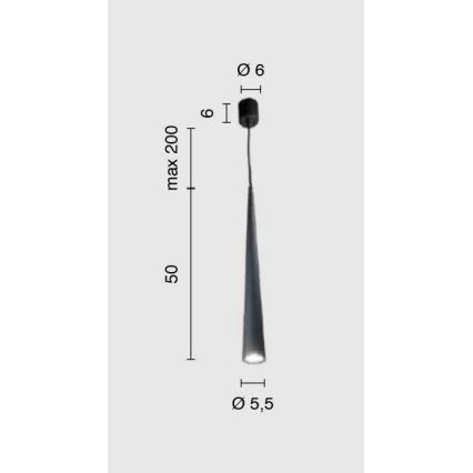 Ondaluce - Κρεμαστό φωτιστικό με καλώδιο NOA 1xGU10/20W/230V, Ø 5,5 cm, χρυσό
