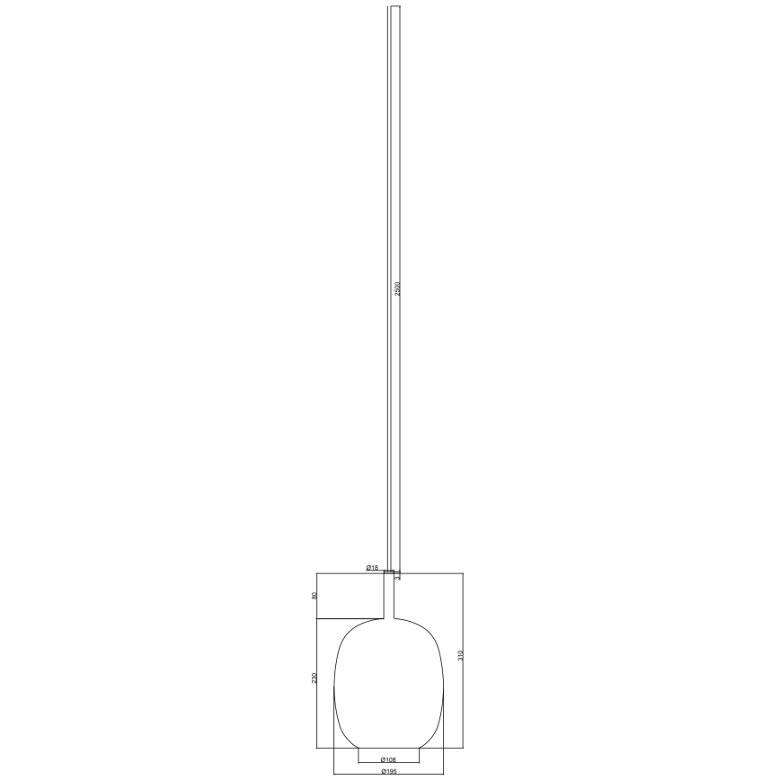 Ondaluce - Κρεμαστό φωτιστικό με καλώδιο THELMA 1xE27/15W/230V Ø 19,5 cm χρυσό/καπνιστό μπεζ