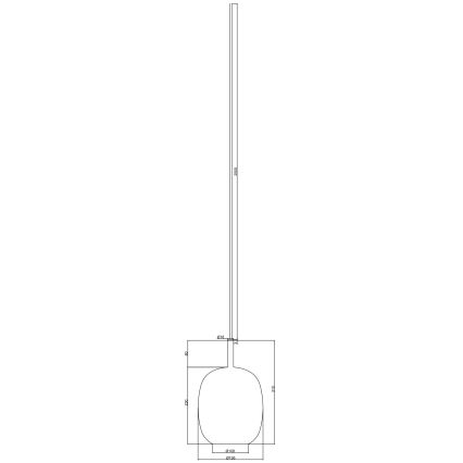 Ondaluce - Κρεμαστό φωτιστικό με καλώδιο THELMA 1xE27/15W/230V Ø 19,5 cm χρυσό/διάφανο
