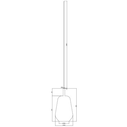 Ondaluce - Κρεμαστό φωτιστικό με καλώδιο THELMA 1xE27/15W/230V Ø 19 cm χρυσό/καπνιστό μπεζ