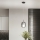 Ondaluce - Κρεμαστό φωτιστικό με καλώδιο THELMA 1xE27/15W/230V διάμ. 19,5 εκ. μαύρο/καπνιστό γκρι