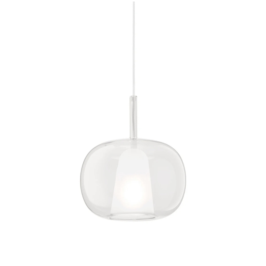 Ondaluce - Κρεμαστό φωτιστικό με καλώδιο THELMA 1xE27/15W/230V διάμ. 25 εκ. χρυσό/διάφανο