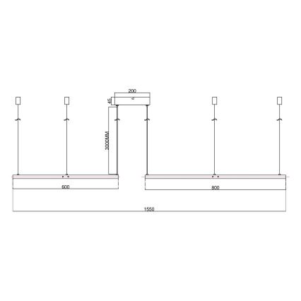 Ondaluce - Ρυθμιζόμενο LED κρεμαστό φωτιστικό σε καλώδιο SOEL LED/28W/230V + LED/38W Ø 80/60 cm λευκό