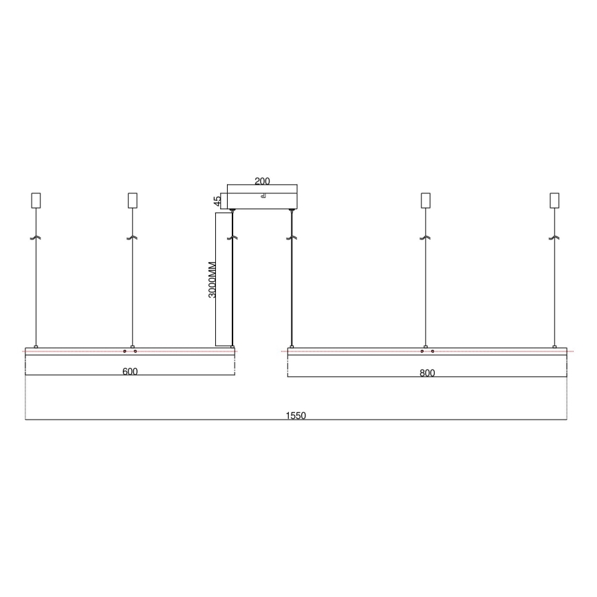 Ondaluce - Ρυθμιζόμενο LED κρεμαστό φωτιστικό σε καλώδιο SOEL LED/28W/230V + LED/38W Ø 80/60 cm λευκό