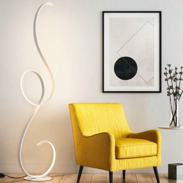 Ondaluce - LED ρυθμιζόμενη επιδαπέδια λάμπα FLOK LED/44W/230V λευκή