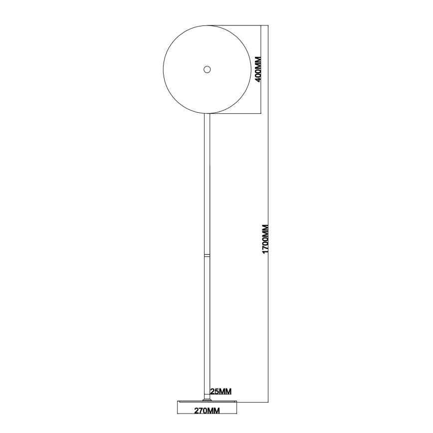 Ondaluce - LED Ρυθμιζόμενο φωτιστικό δαπέδου JOKEY LED/15W/230V 170 cm χρυσό/διάφανο