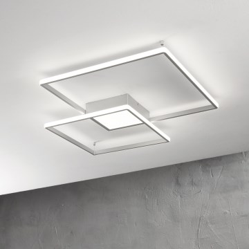 Ondaluce - LED Ρυθμιζόμενο φωτιστικό οροφής DOWEL LED/46W/230V ασημί