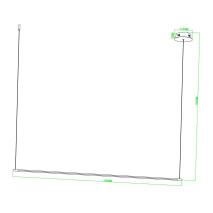 Ondaluce - LED ρυθμιζόμενο κρεμαστό φωτιστικό με καλώδιο GENIUS LED/28W/230V μαύρο