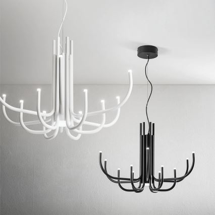 Ondaluce - LED ρυθμιζόμενο κρεμαστό φωτιστικό με καλώδιο NOUVEAU LED/35W/230V Ø 78 cm μαύρο