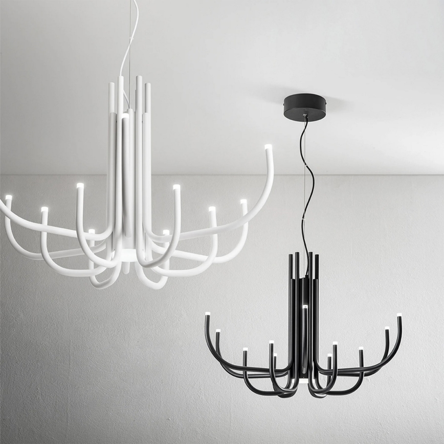 Ondaluce - LED ρυθμιζόμενο κρεμαστό φωτιστικό με καλώδιο NOUVEAU LED/35W/230V Ø 78 cm μαύρο