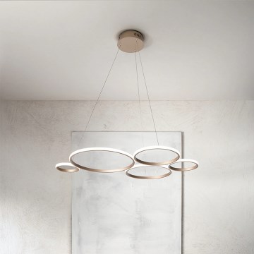 Ondaluce - LED ρυθμιζόμενο κρεμαστό φωτιστικό με καλώδιο POIS LED/60W/230V χρυσό