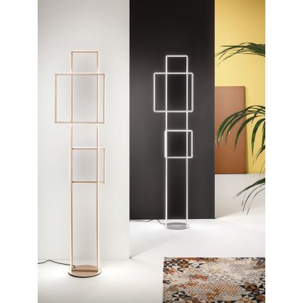 Ondaluce - LED Ρυθμιζόμενο επιδαπέδιο φωτιστικό DOWEL LED/77W/230V χρυσό