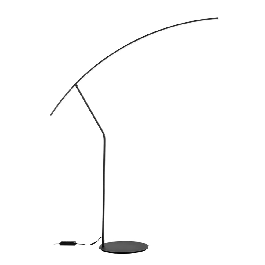 Ondaluce - Ρυθμιζόμενη επιδαπέδια λάμπα LED FOLAGA LED/30W/230V 190 cm μαύρη
