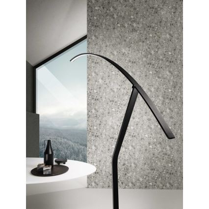 Ondaluce - Ρυθμιζόμενη επιδαπέδια λάμπα LED FOLAGA LED/30W/230V 190 cm μαύρη
