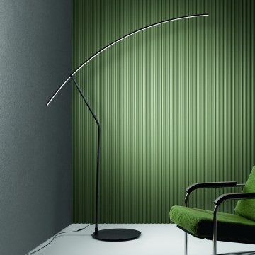 Ondaluce - Ρυθμιζόμενη επιδαπέδια λάμπα LED FOLAGA LED/30W/230V μαύρη