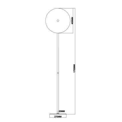 Ondaluce - Ρυθμιζόμενο LED επιδαπέδιο φωτιστικό JOKEY LED/15W/230V 170 cm χρυσό/καπνιστό μπεζ