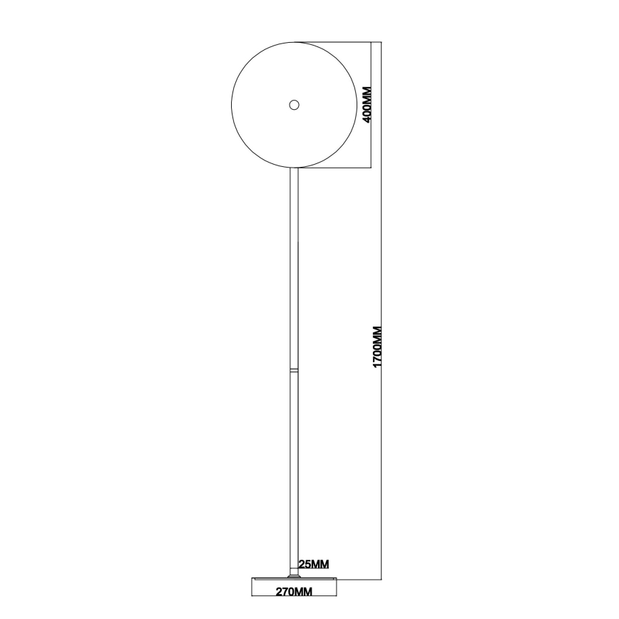Ondaluce - Ρυθμιζόμενο LED επιδαπέδιο φωτιστικό JOKEY LED/15W/230V 170 cm χρυσό/καπνιστό μπεζ