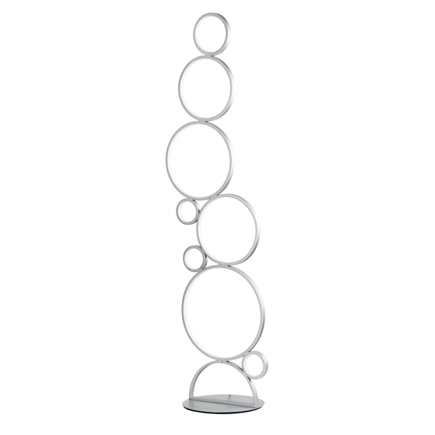 Ondaluce - Ρυθμιζόμενη επιδαπέδια λάμπα LED POIS LED/52W/230V 160 cm ασημί
