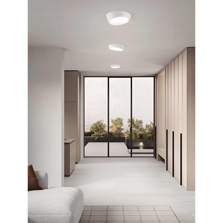 Ondaluce - LED ρυθμιζόμενο φωτιστικό οροφής HALF LED/25W/230V 3000/4000K Ø 38,5 εκ. λευκό