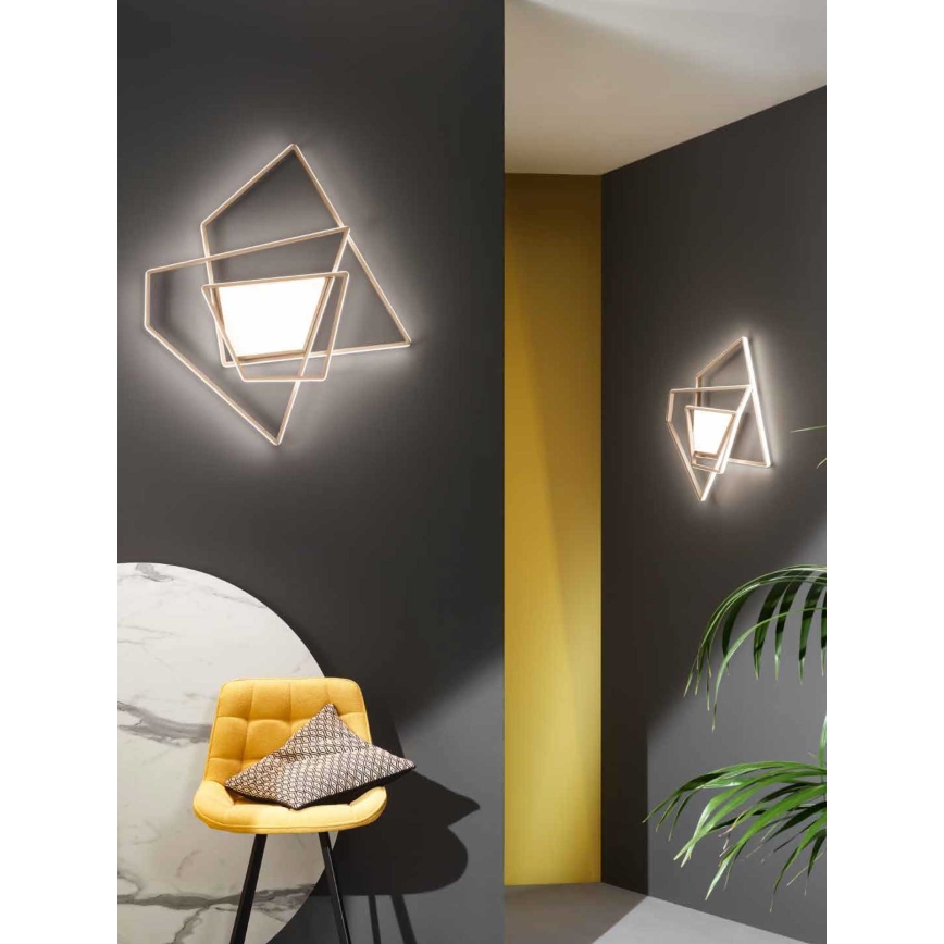 Ondaluce - Ρυθμιζόμενο LED φωτιστικό οροφής GALAXY LED/90W/230V 71x84 cm χρυσό
