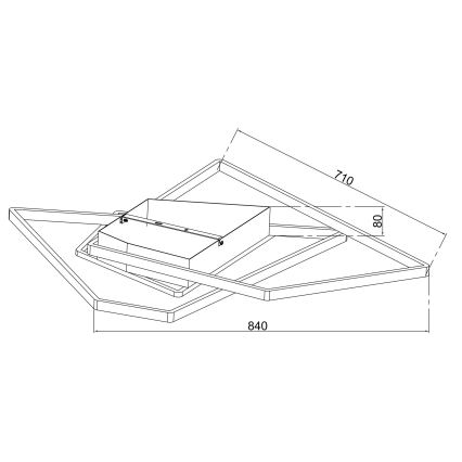 Ondaluce - Ρυθμιζόμενο LED φωτιστικό οροφής GALAXY LED/90W/230V 71x84 cm χρυσό
