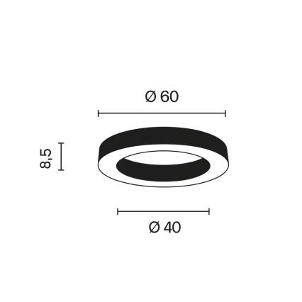 Ondaluce - ρυθμιζόμενο LED φωτιστικό οροφής GLOBUS LED/40W/230V 3000/4000K διάμ. 60 cm χρυσό