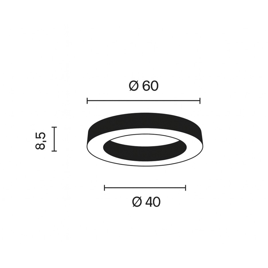 Ondaluce - ρυθμιζόμενο LED φωτιστικό οροφής GLOBUS LED/40W/230V 3000/4000K διάμ. 60 cm χρυσό