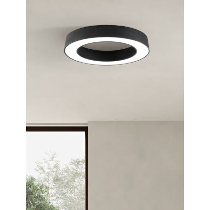Ondaluce - Ρυθμιζόμενο LED φωτιστικό οροφής GLOBUS LED/80W/230V 3000/4000K διάμ. 100 cm μαύρο