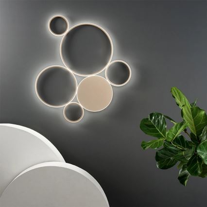 Ondaluce - Ρυθμιζόμενο LED φωτιστικό οροφής POIS LED/68W/230V χρυσό