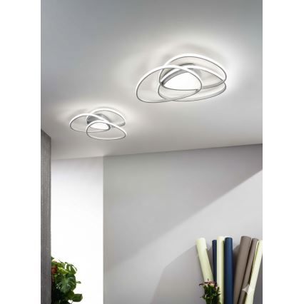 Ondaluce - Ρυθμιζόμενο LED φωτιστικό οροφής ROSE LED/60W/230V 50x54 cm ασημί